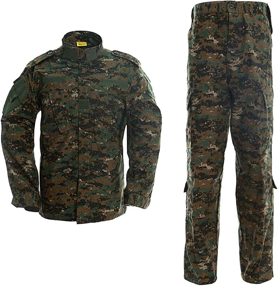 MINGHE Military Tactical Men's Combat Uniform Set Shirt and Pants Sets Cp Camo Uniforms for Army Airsoft Paintball Hunting…