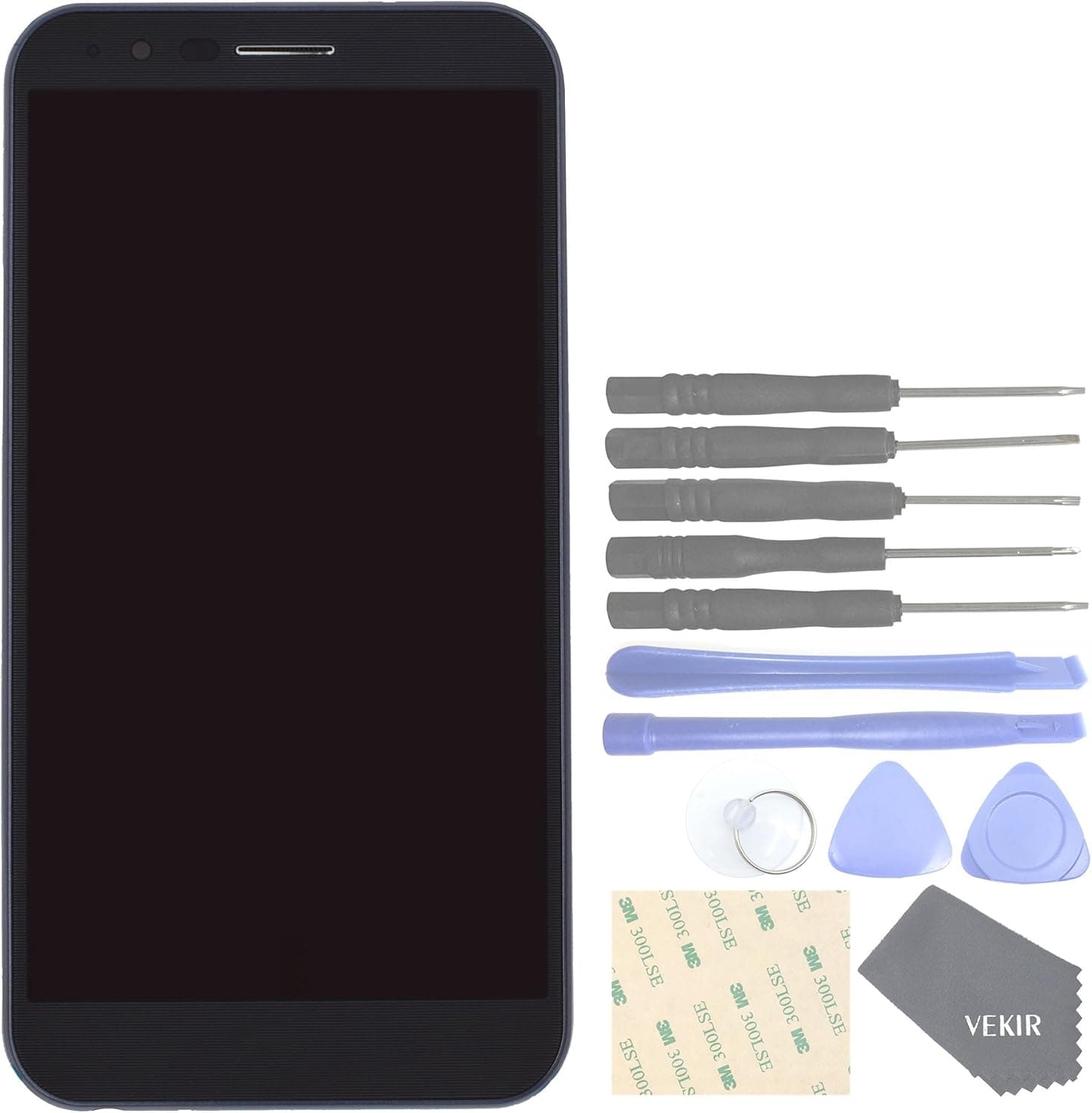 VEKIR Screen Assembly LCD Touch Digitizer Replacement with Frame for LG Stylo 3 Plus
