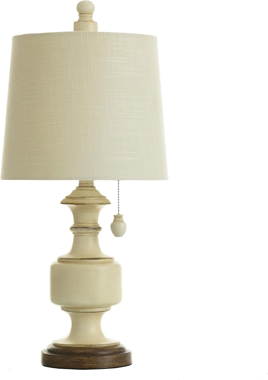 Collective Design L27343DSAM Gilda, Distressed Cream, Textured White Table Lamp