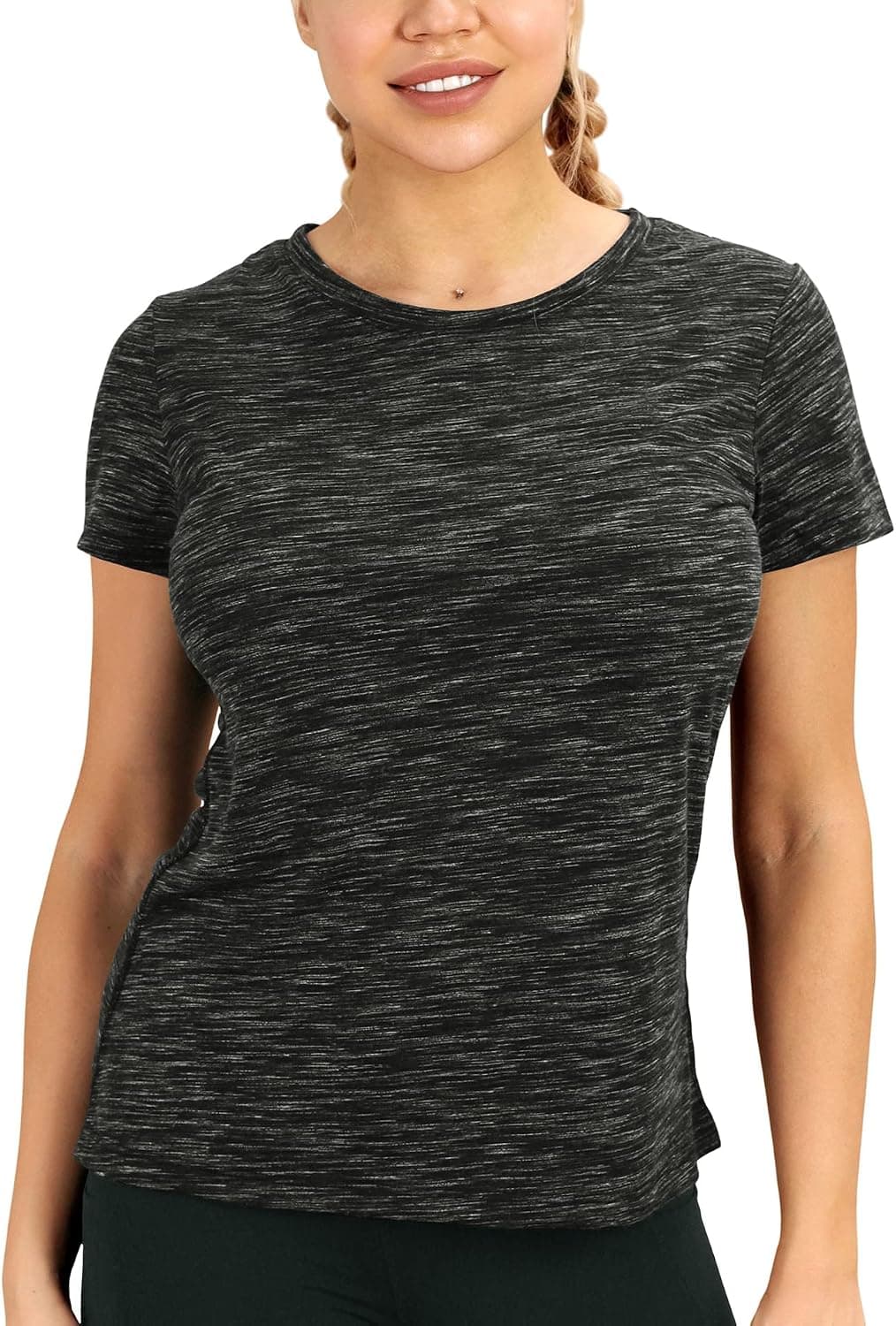 icyzone Workout Shirts for Women - Yoga Tops Gym Clothes Running Exercise Athletic T-Shirts