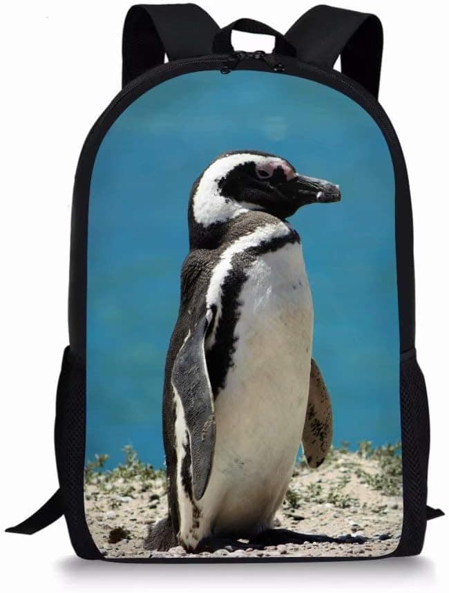 Beauty Collector Personalized Penguin School Backpack for Girls Boys Cute Book Bag