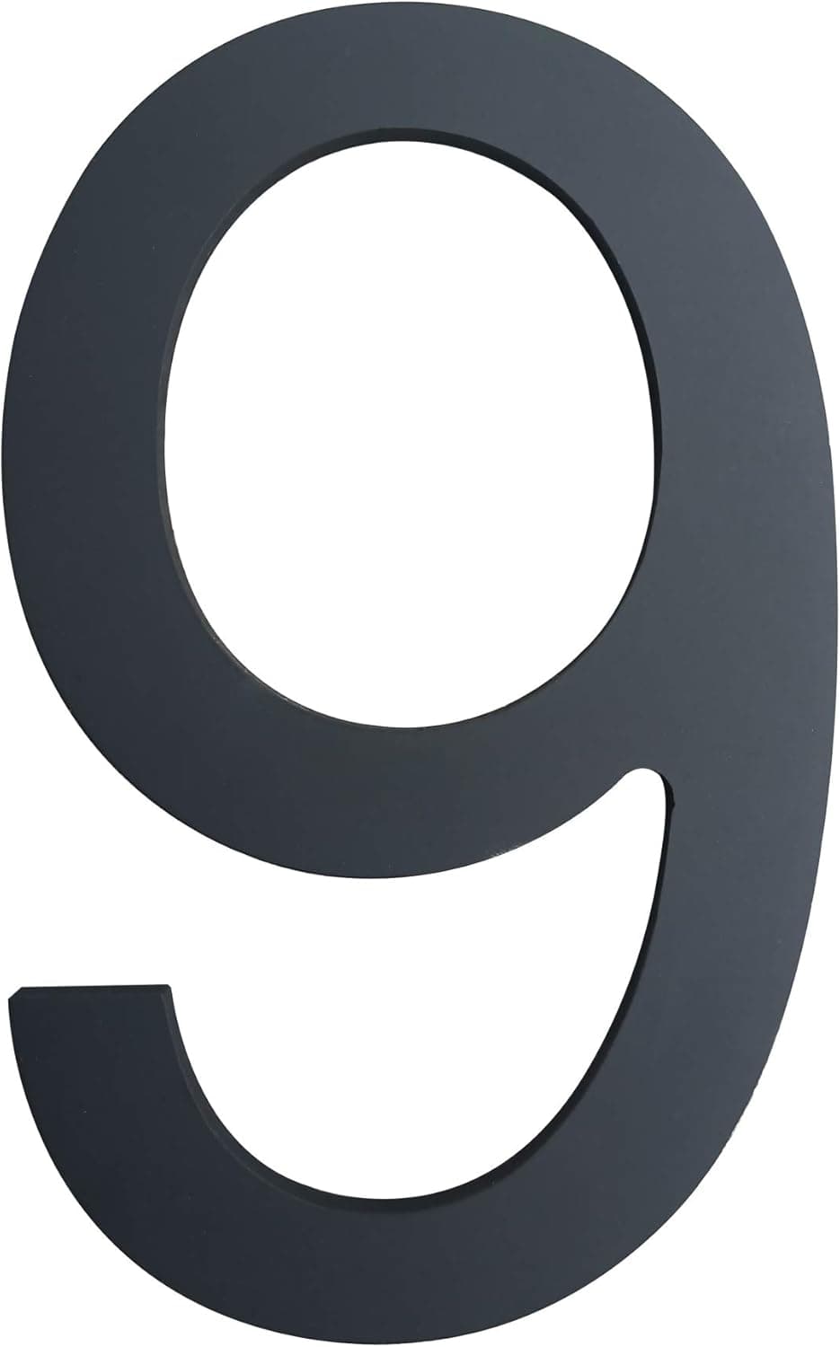 6 Inch House Numbers- Modern Floating Stainless Steel Home Address Number Elegant Black Finish,Number 9