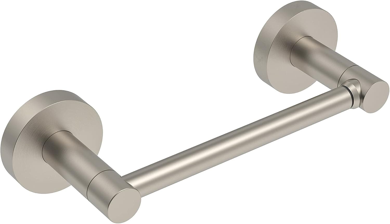 Fixsen Toilet Paper Holder Brushed Nickel Bathroom Double Post Pivoting Satin Nickel Tissue Holder Stainless Steel and Zinc Alloy Wall Mount Detachable 1pc…