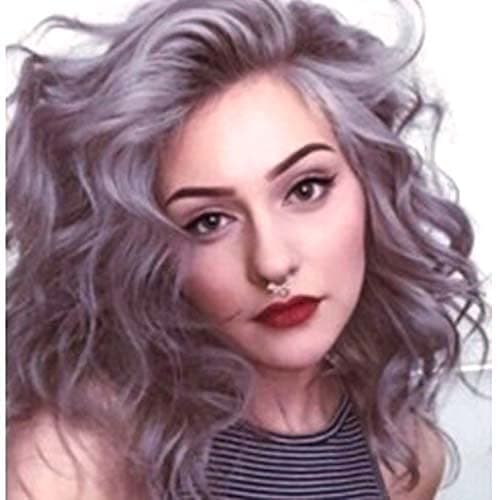 TS 16 inch Medium Length Wavy Hair Wig Ombre Wild Asymmetrical Wig for Women