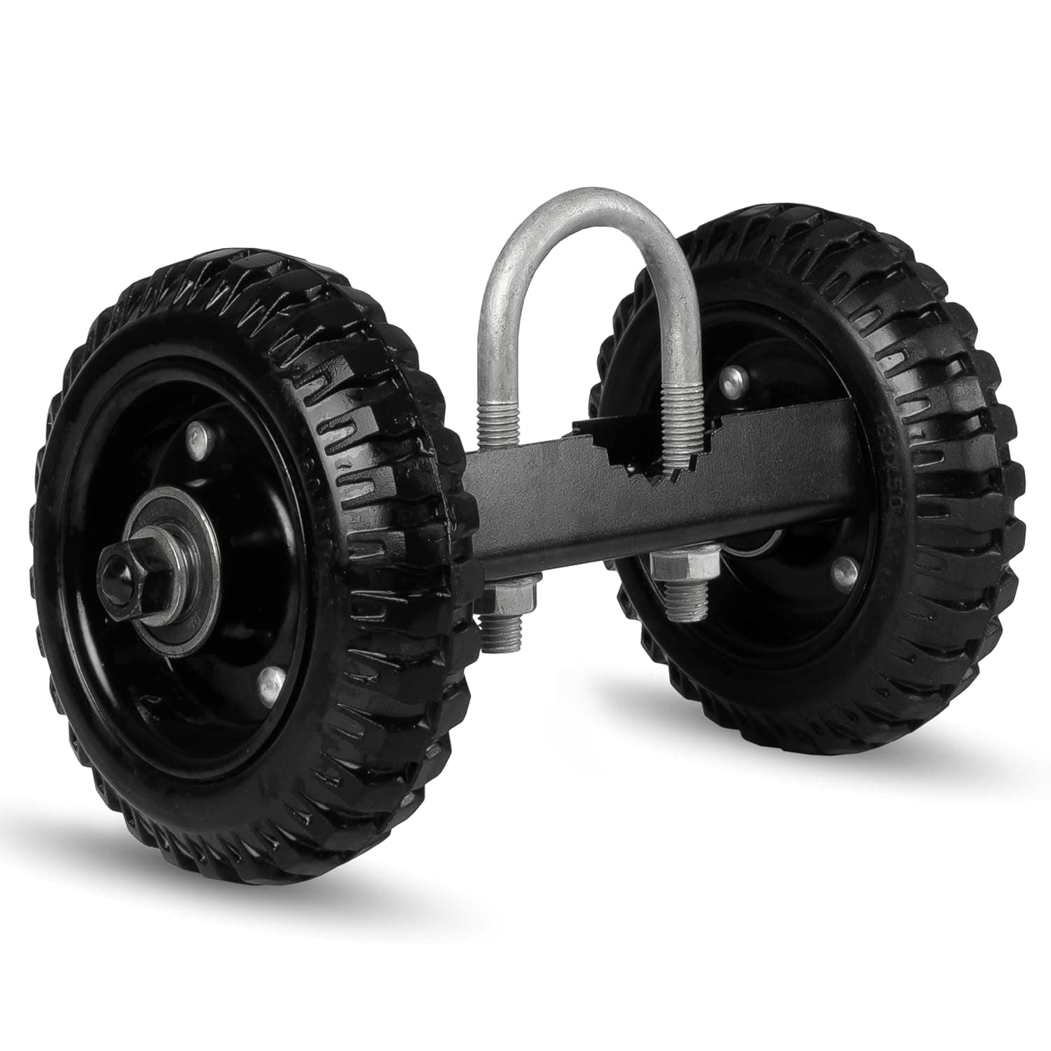 Iron Forge Tools Rolling Gate Wheels, 6 Inch Black - Sliding Gate Casters for Wooden Gate or Metal Fence