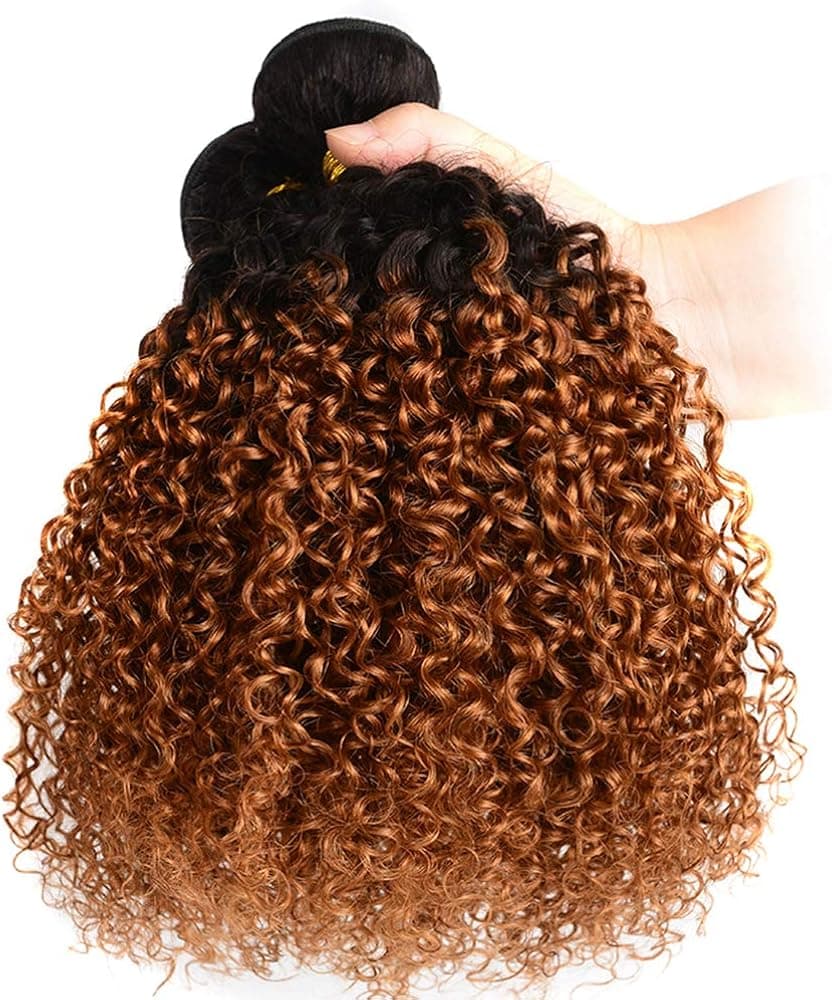 Dream Diana Ombre Kinky Curly 24" 8 Bundles 380Gm T1B 30 Synthetic Afro Kinky Curly Hair Same Texture As Human Hair (1B 30)