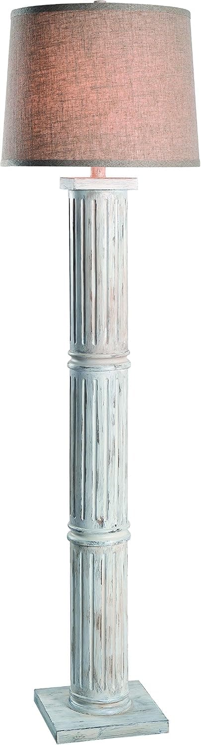 Kenroy Home Doric Floor Lamp, Antique White Finish