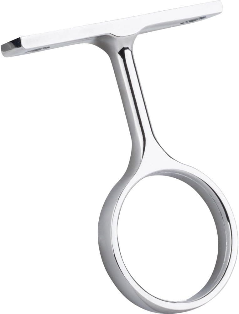 One - Middle Mounting Bracket for 1-5/16" Round Closet Rod - Polished Chrome