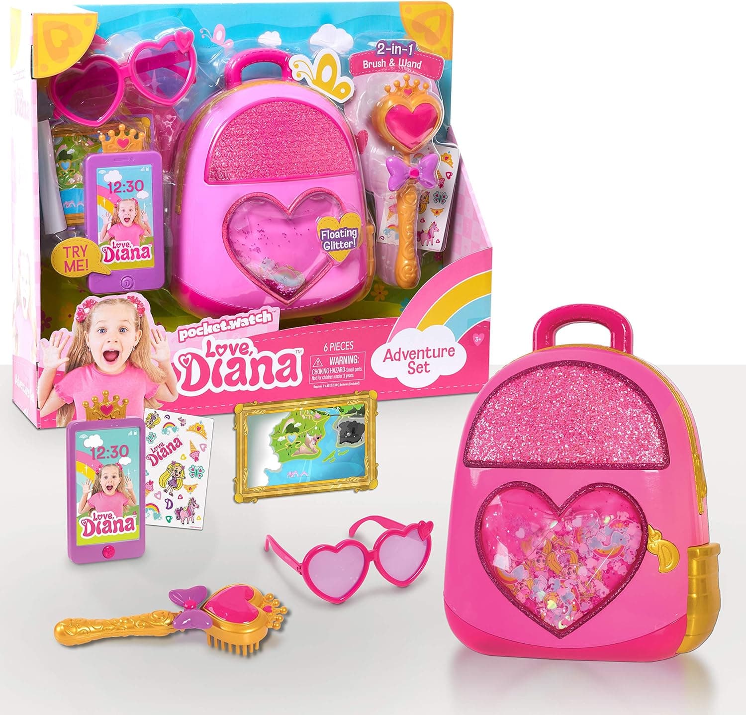 Love Diana Adventure Set, 5-piece role play set, pink, by Just Play