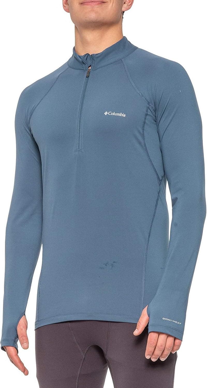 Columbia Men's Midweight Half Zip Omni Heat Top Black Shirt