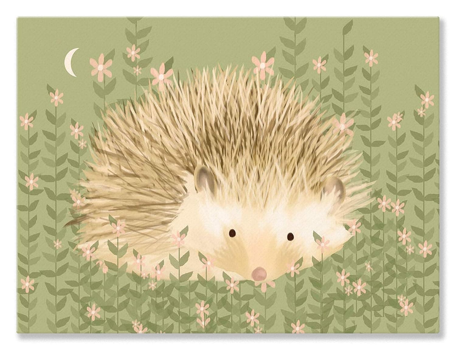 Oopsy daisy Holly The Hedgehog Canvas Wall Art by Meghann O'Hara, 24 by 18-Inch