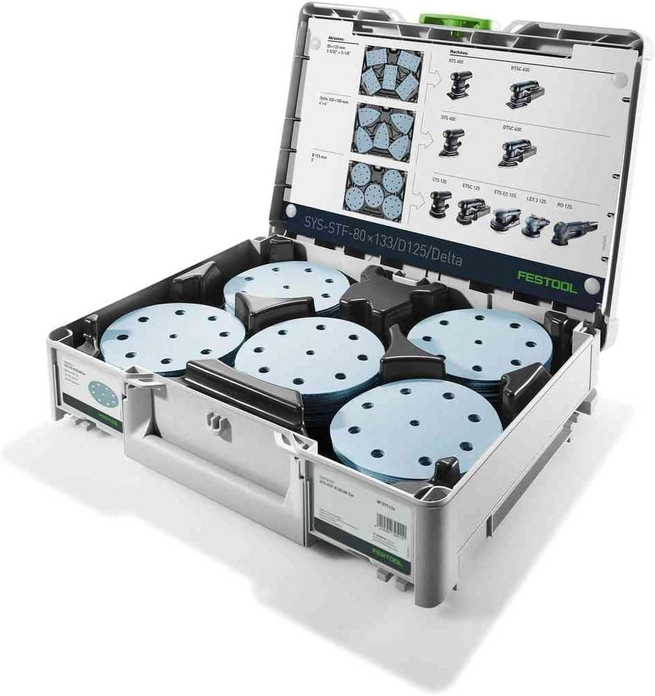Festool 577126 Granat 5-Inch (125mm) Diameter SYS-STF D125 Sand Paper Set Sys3