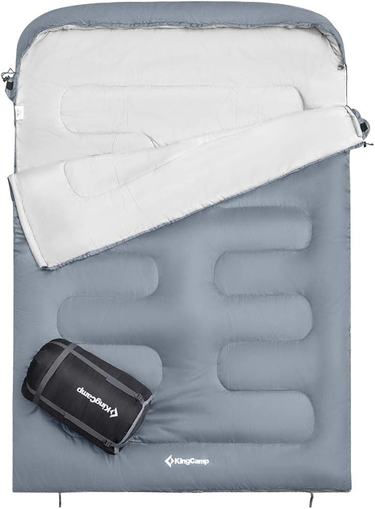 KingCamp Camping Sleeping Bag with Compression Sack, 3 Seasons Warm and Cool Weather for Adults and Kids, Lightweight Compact Comfort Portable for Camp, Traveling, Hiking, Outdoor