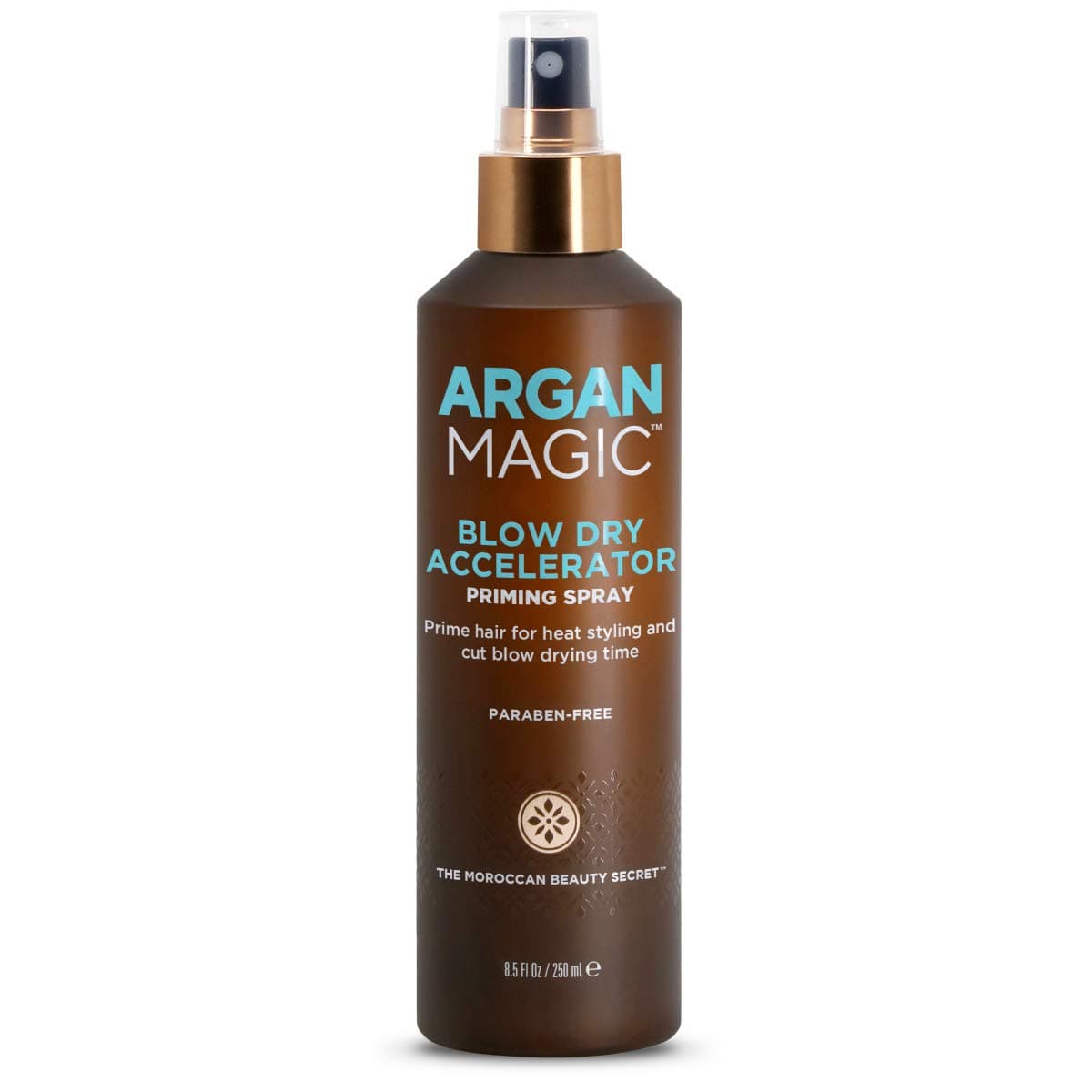 Argan Magic Blow Dry Accelerator & Priming Spray – Primes Hair for Heat Styling | Cuts Blow Drying Time | Formulated with Argan Oil & Botanical Extracts | Made in USA | Paraben Free (8.5 oz)