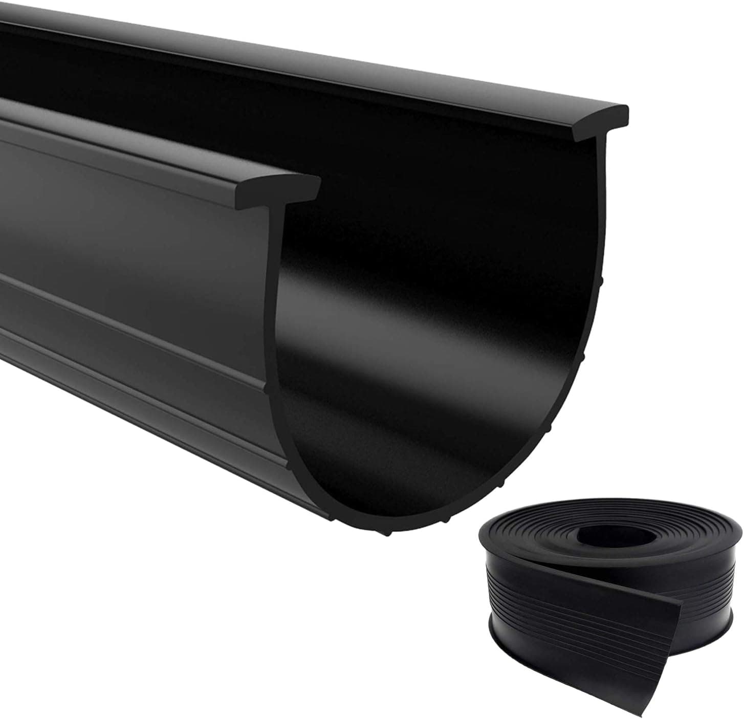 Garage Door Bottom Weather Stripping Kit Rubber Seal Strip Replacement ，5/16" T Ends, 3 3/4" Width(20 Feet)