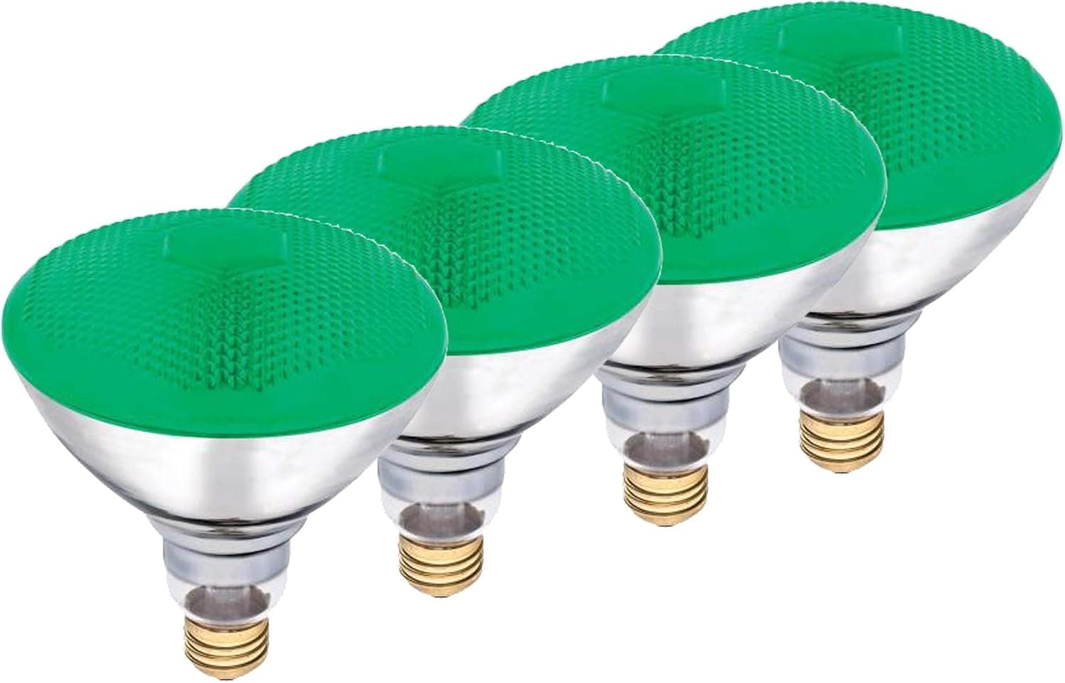 Dysmio Lighting 100 Watt BR38 Incandescent Flood Light Bulb Green Light, 4 Pack
