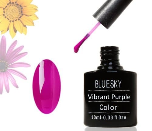 Bluesky Color Soak Off UV Gel Nail Polish LED Salon Manicure Neon Vibrant Purple .33oz 10ml #16