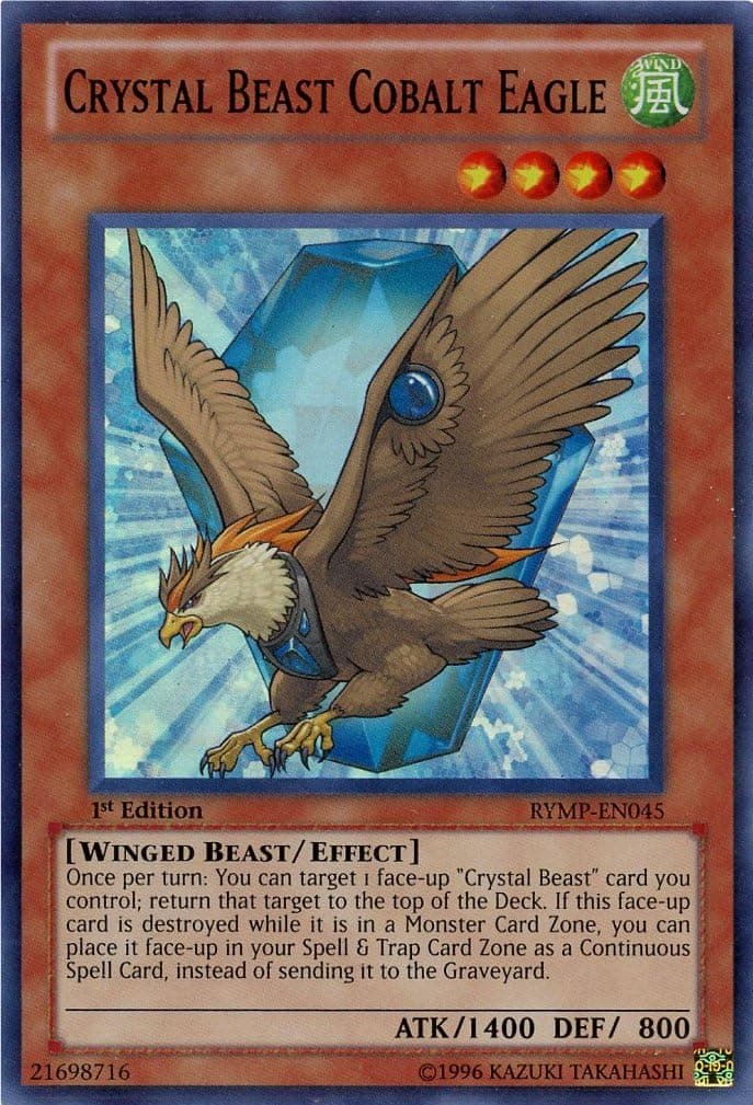 YU-GI-OH! - Crystal Beast Cobalt Eagle (RYMP-EN045) - Ra Yellow Mega-Pack - 1st Edition - Super Rare