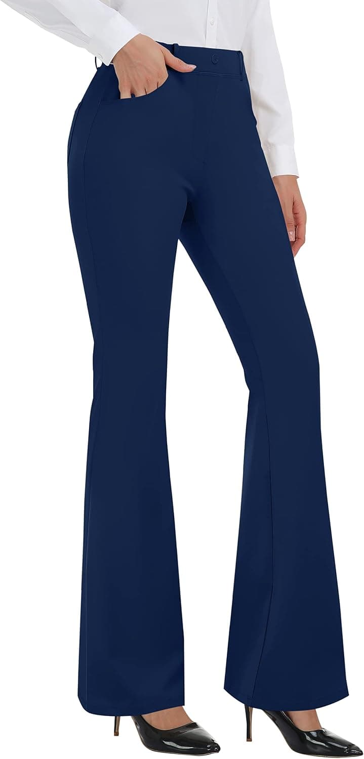 MIRITY Women Yoga Dress Pants Straight Leg Flared and Bootcut for The Office Work with Pockets