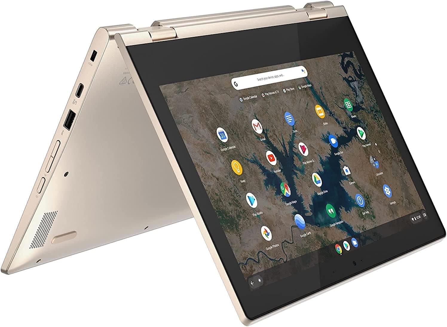 Lenovo Chromebook Flex 3 2-in-1 Convertible Laptop in Almond Intel Processor 64GB eMMC 4GB 11.6in IPS Touchscreen BT Webcam (Renewed)
