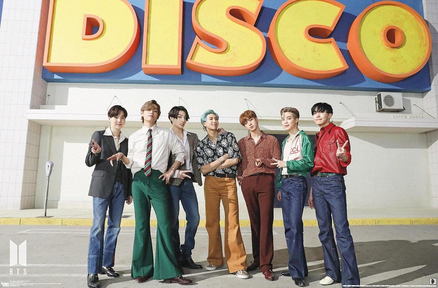 Trends International BTS-BE: Dynamite-Disco Wall Poster, 22.375" x 34", Unframed Version