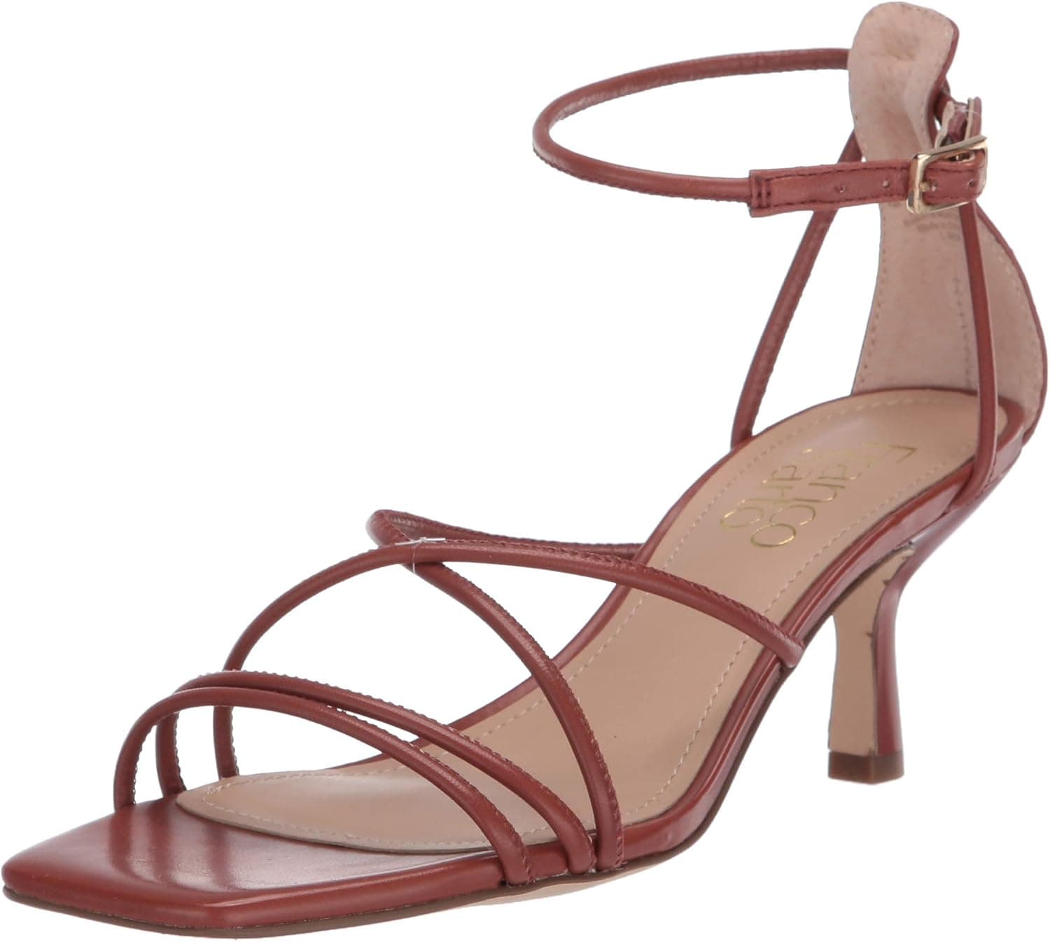 Franco Sarto Women's Mia Heeled Sandal, Tan, 10