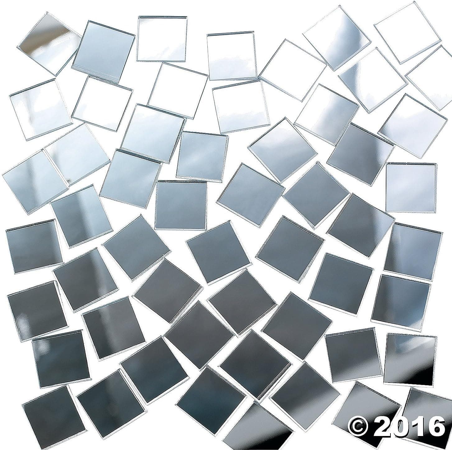 Fun Express Mirror Tiles - 0.5" | Plastic | Pack of 400