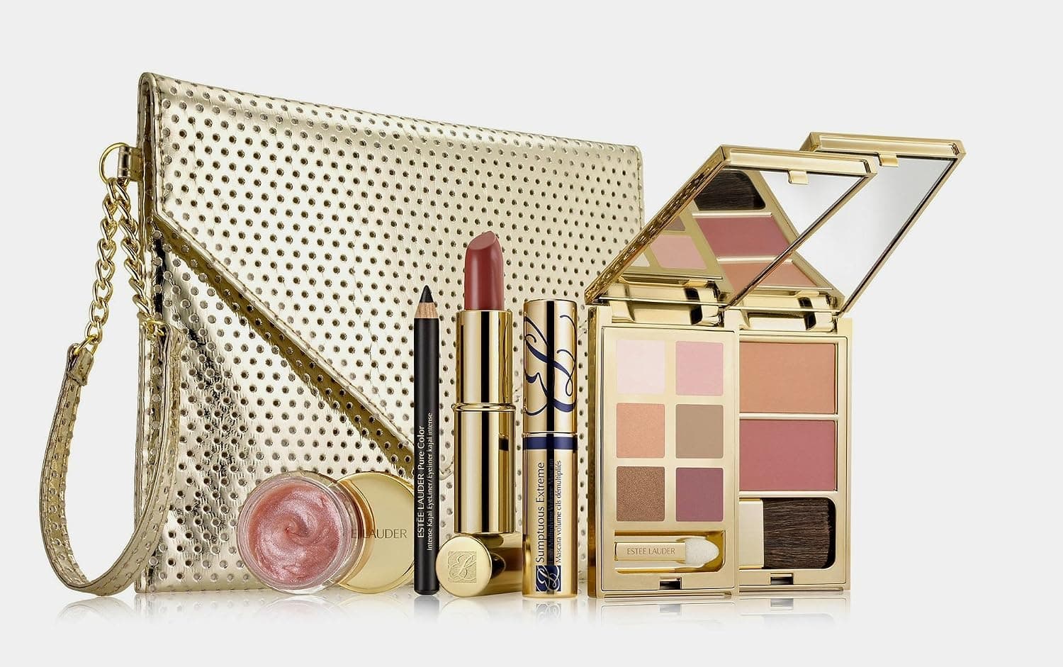 Estee Lauder Limited Edition Pure Color Gold Great Makeup Gift SET