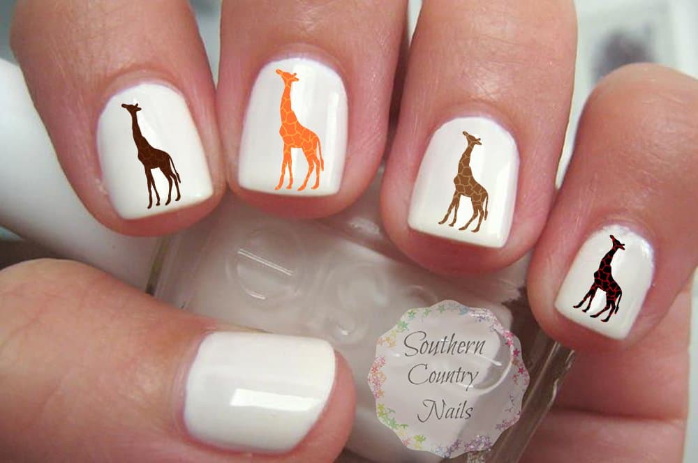 Giraffe Nail Art Decals Set 2