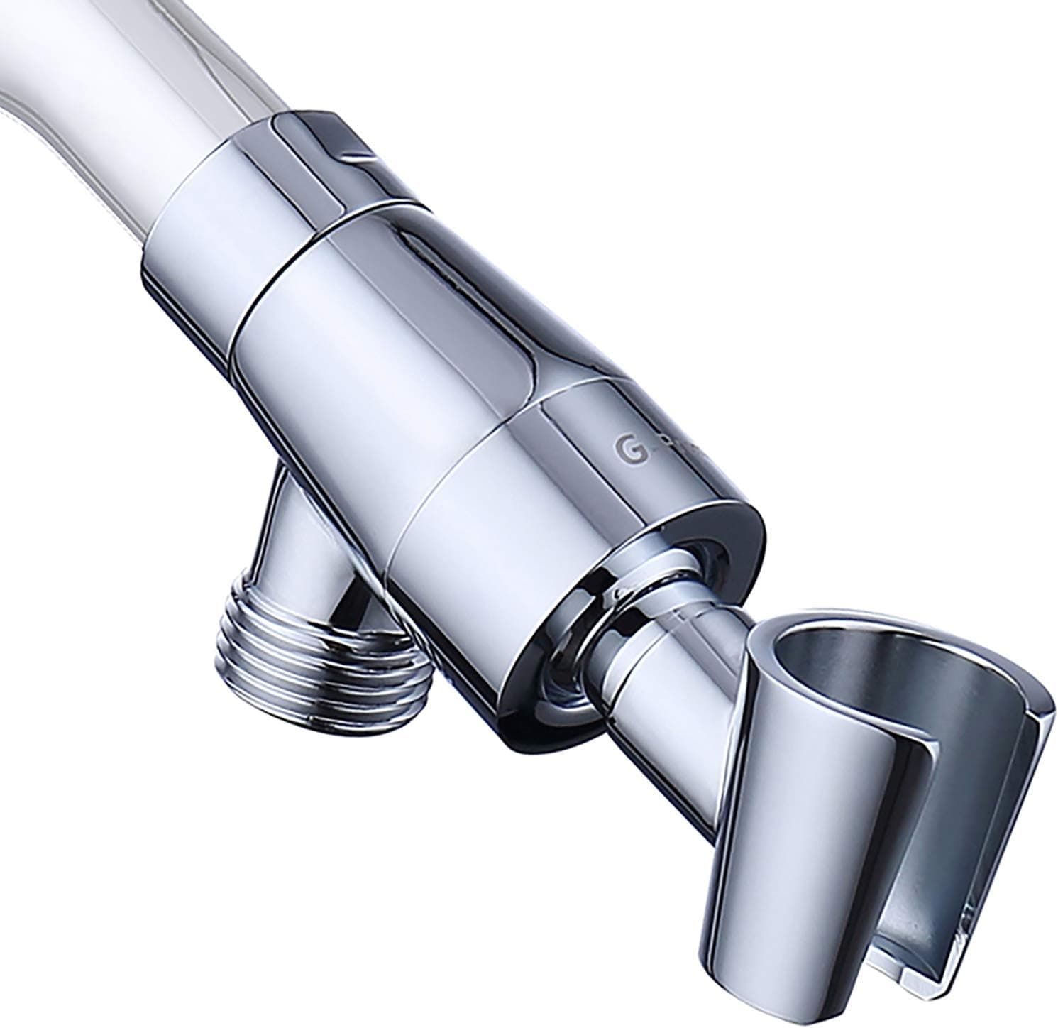 G-Promise Metal Shower Head Holder for Hand Held Showerhead, Adjustable Bracket, Shower Arm Adapter, Universal Shower Arm Mount, Chrome Finish
