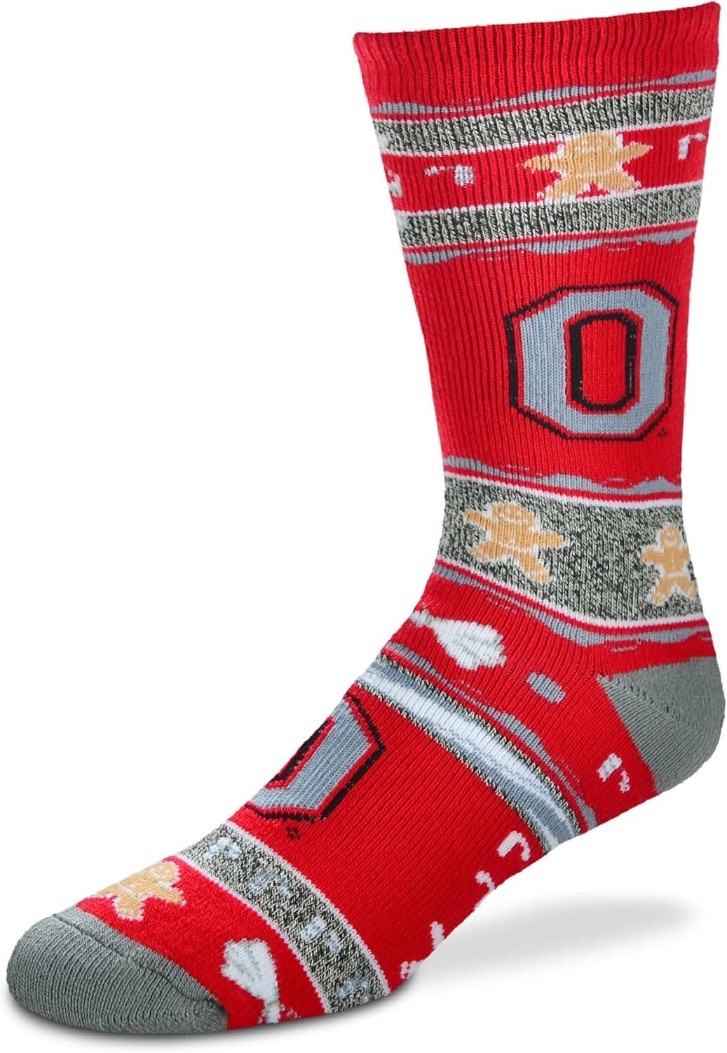 For Bare Feet NCAA Ugly Christmas Holiday Crew Socks