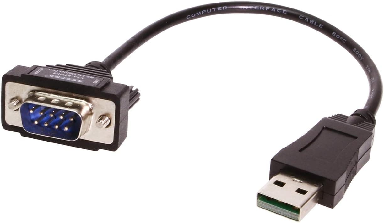 GearMo® Windows 10, 7 64-bit Compatible USB to Serial Adapter RS232 DB9 Short 8 Inch Cable