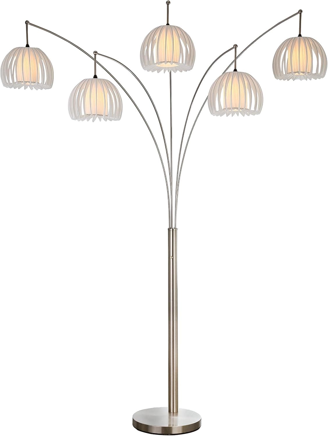 Artiva USA Jellyfish 89" Brushed Steel LED Arched Floor lamp with Dimmer
