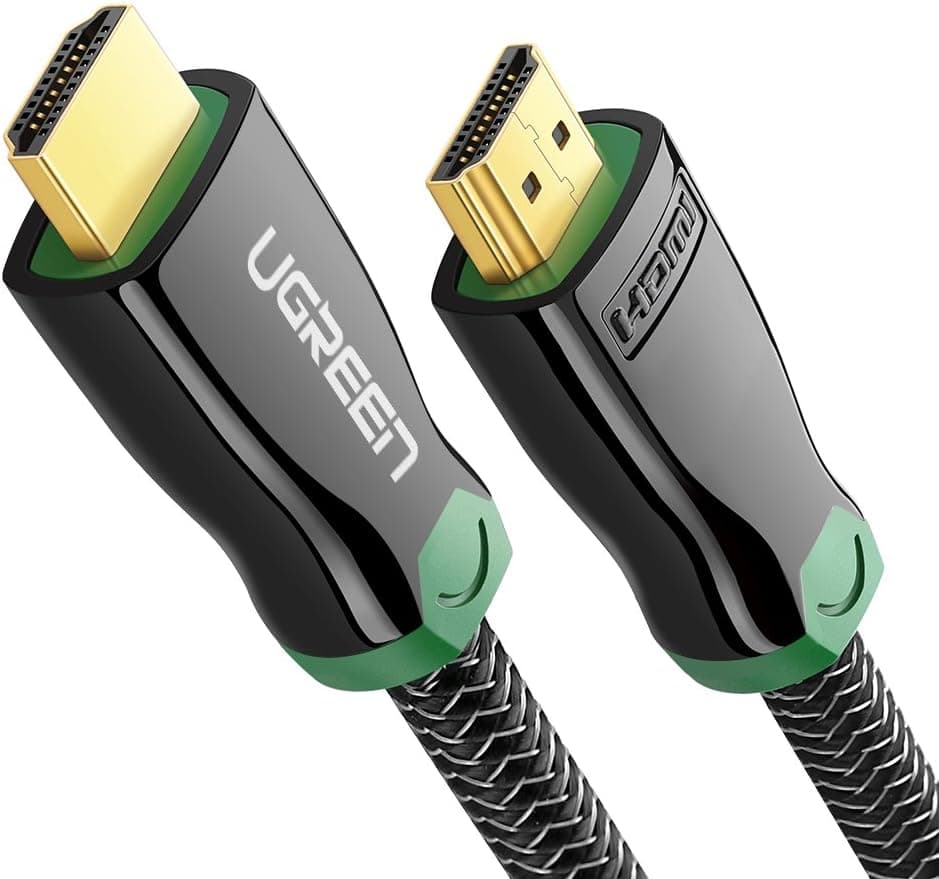 UGREEN HDMI Cable 4K HDMI 2.0 Cord Braided High Speed 18Gbps, HDR 4K 60Hz, Ethernet Compatible for Xbox, PS3 PS4, Blu Ray DVD Player, Samsung LG HDTV, HP Computer Monitor (3ft)