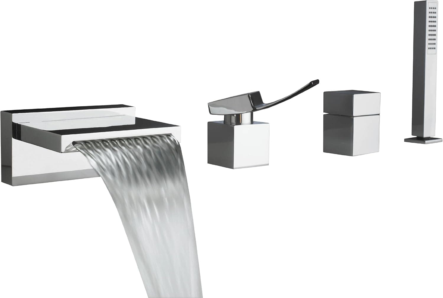 Artos F202-2WH Quarto 4 Hole Deck Mount Tub Filler, White