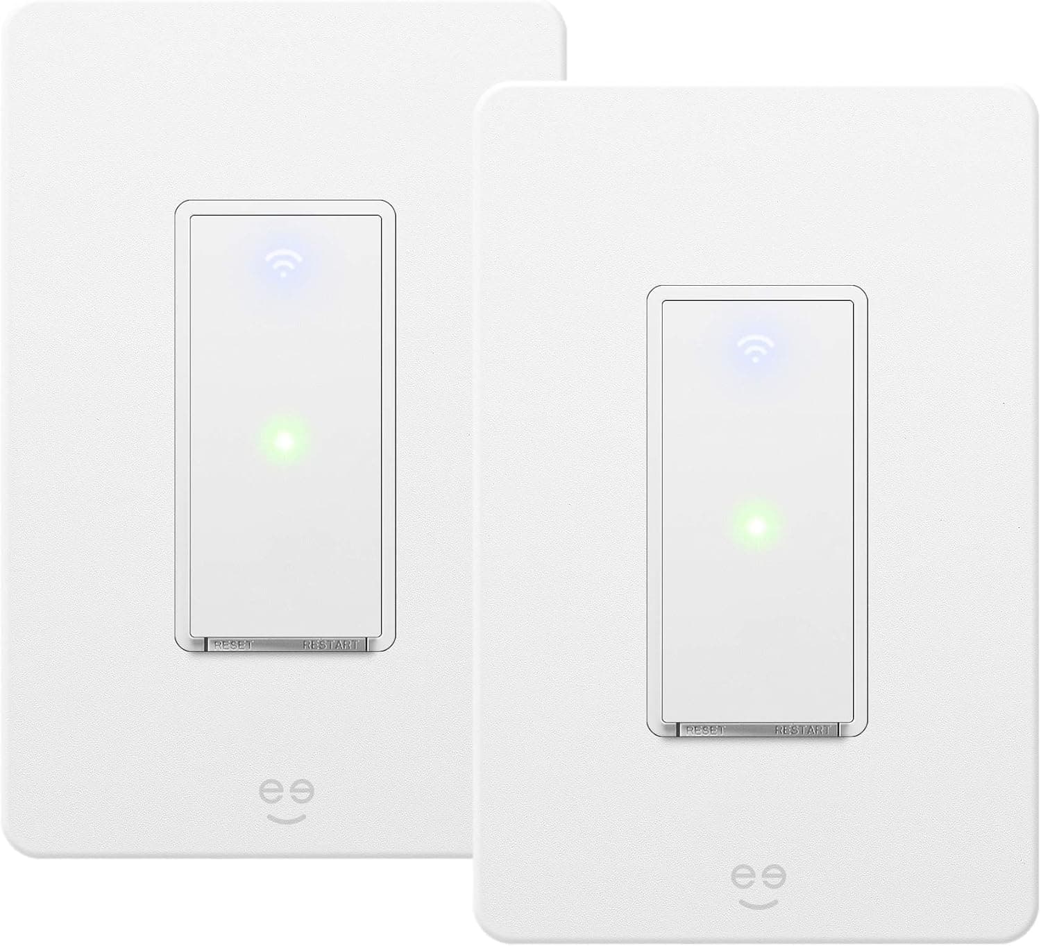 Geeni TAP Smart 3-Way Switch Kit, White, 2-Pack – No Hub Required – Requires Neutral Wire – Smart Light Switch Works with Amazon Alexa, Google Home &, Requires 2.4 GHz Wi-Fi