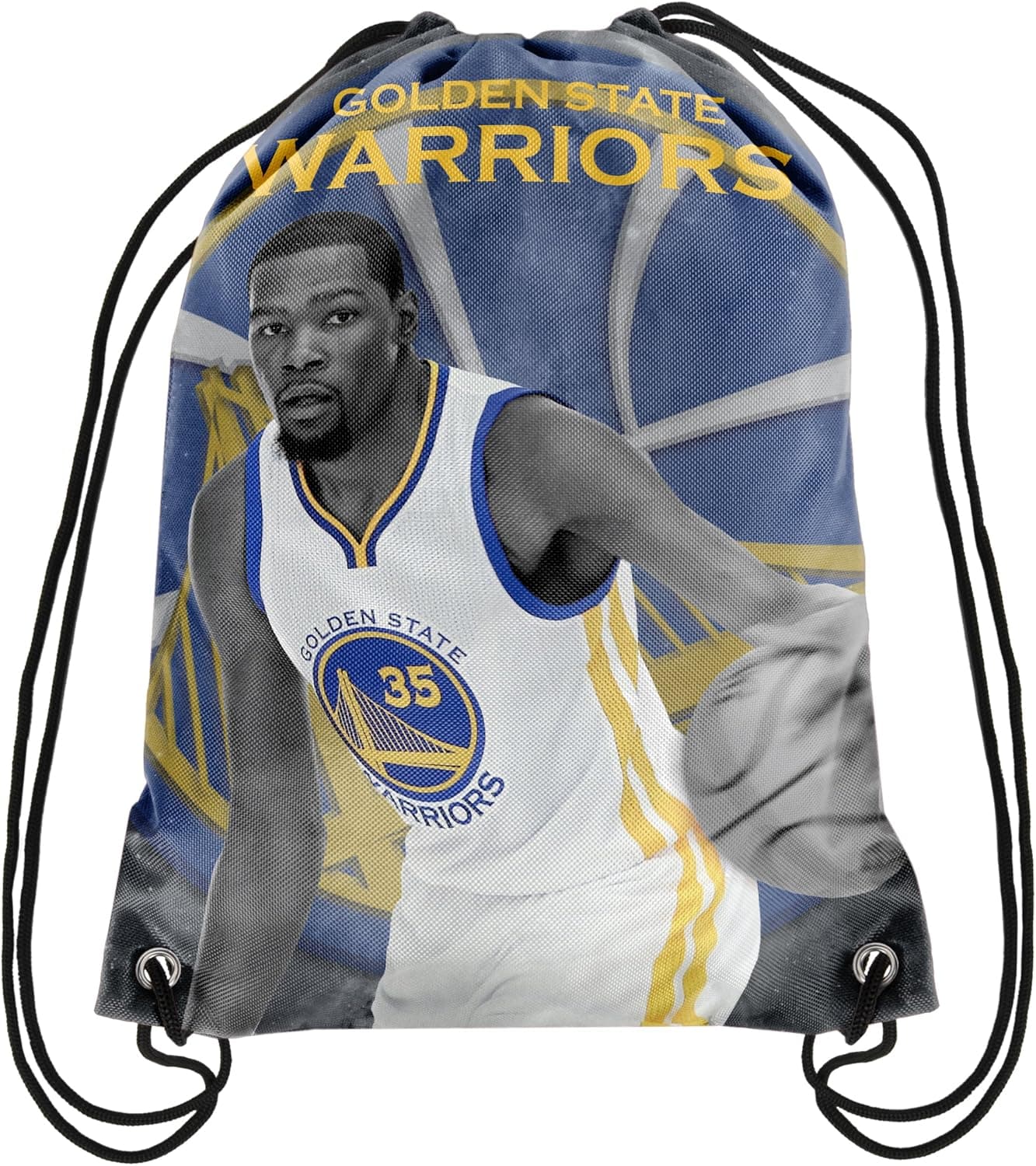 FOCO Golden State Warriors Official NBA Player Image Drawstring Backpack Gym Bag - Kevin Durant #35