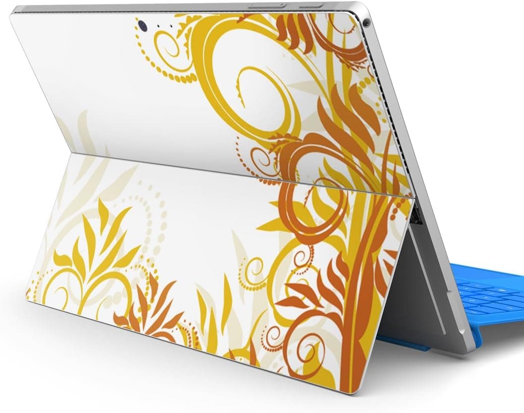 igsticker Ultra Thin Premium Protective Back Stickers Skins Universal Tablet Decal Cover for Microsoft Surface Pro 4/ Pro 2017/ Pro 6(2018 Released) 001285 Pattern　Yellow