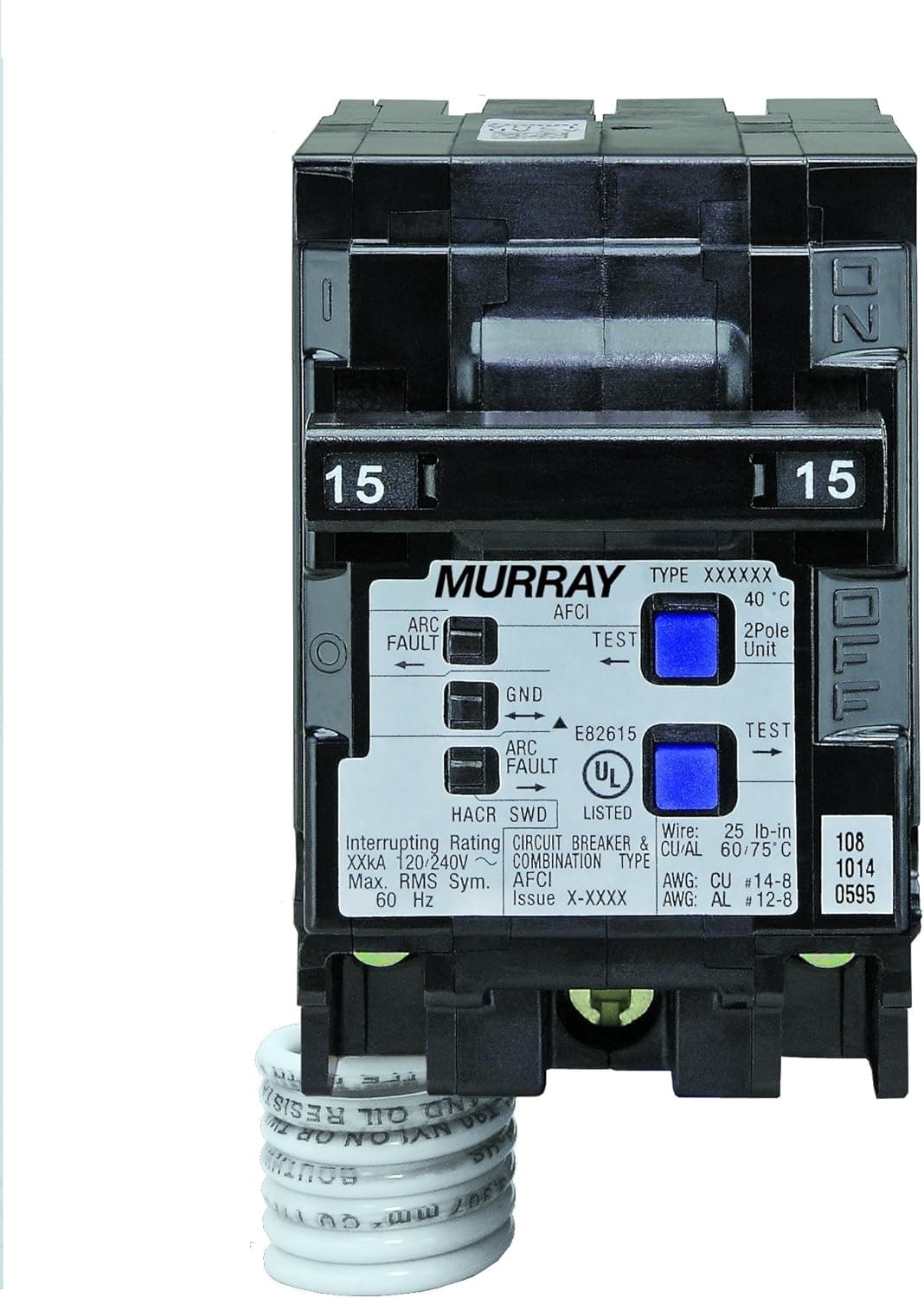 Murray MP215AFC 15-Amp 2 Pole 120-Volt Combination Type Arc Fault Circuit Interrupter