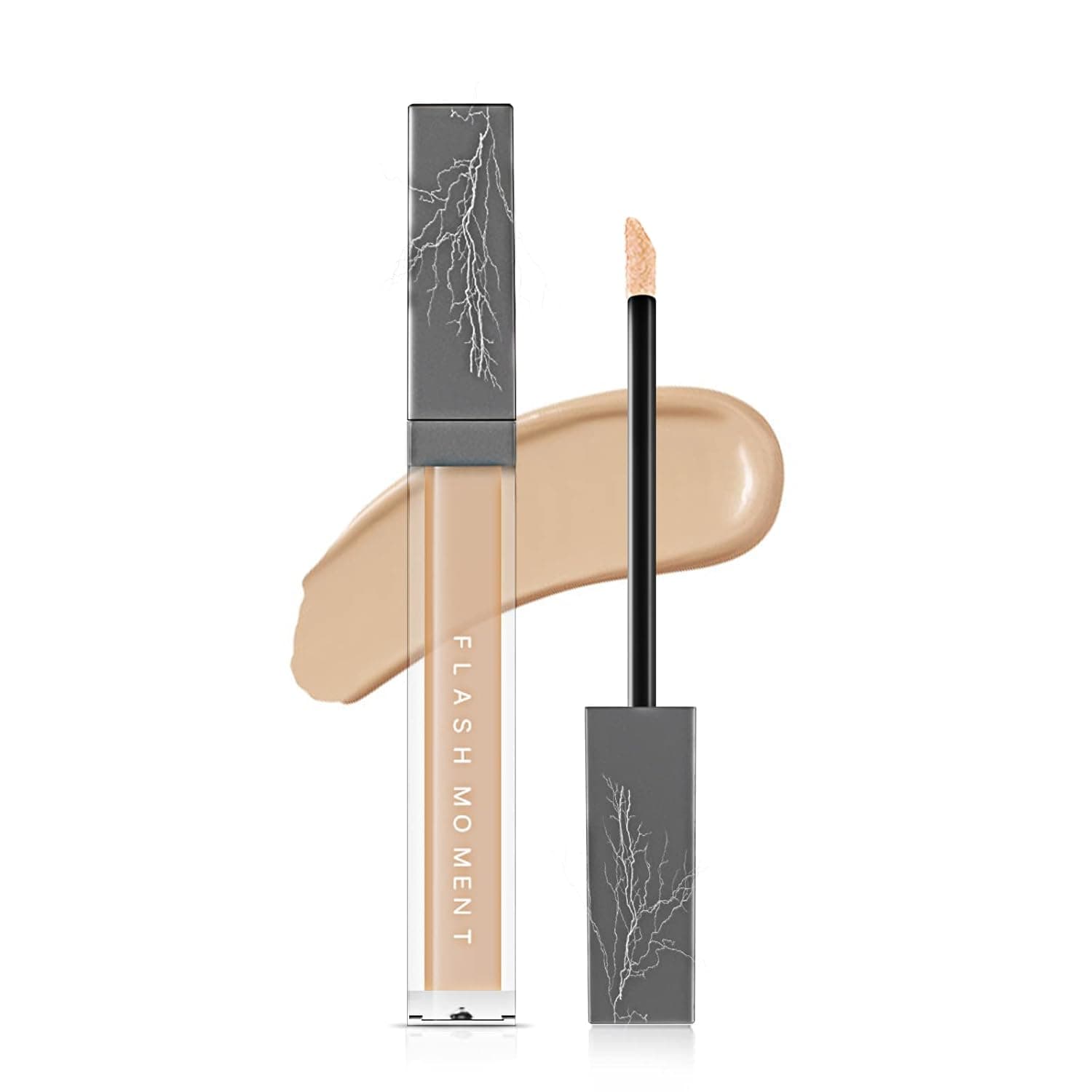Flash Moment Silky Liquid Concealer Makeup, Under Eye creamy concealer, Full Coverage, High Block Deffect Force, Hydrating, Highlighters, for Dark Circles, Acnes, 401#, 0.2 Fl Oz(Pack of 1)