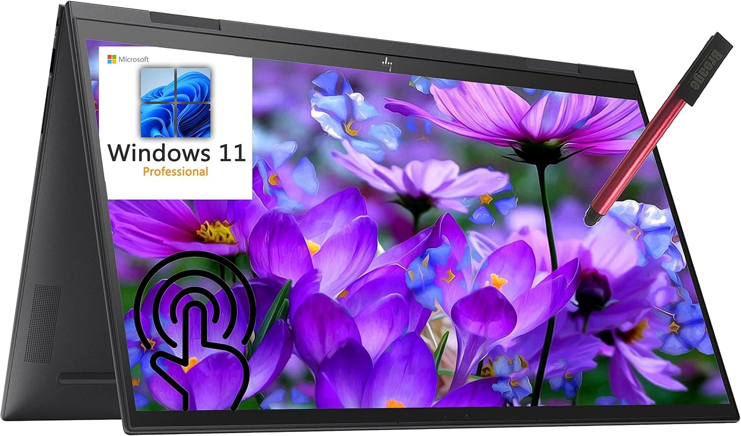[Windows 11 Pro] HP Envy x360 15 2-in-1 Business Laptop, 15.6" FHD Touchscreen, Octa-Core AMD Ryzen 7 5700U (Beat i7-1165G7), 64GB DDR4 RAM, 2TB PCIe SSD, WiFi 6, Fingerprint Reader, 64GB Flash Stylus