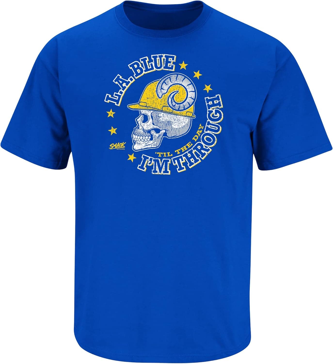 LA Blue Til The Day I'm Through T-Shirt for Los Angeles Football Fans (SM-5XL)