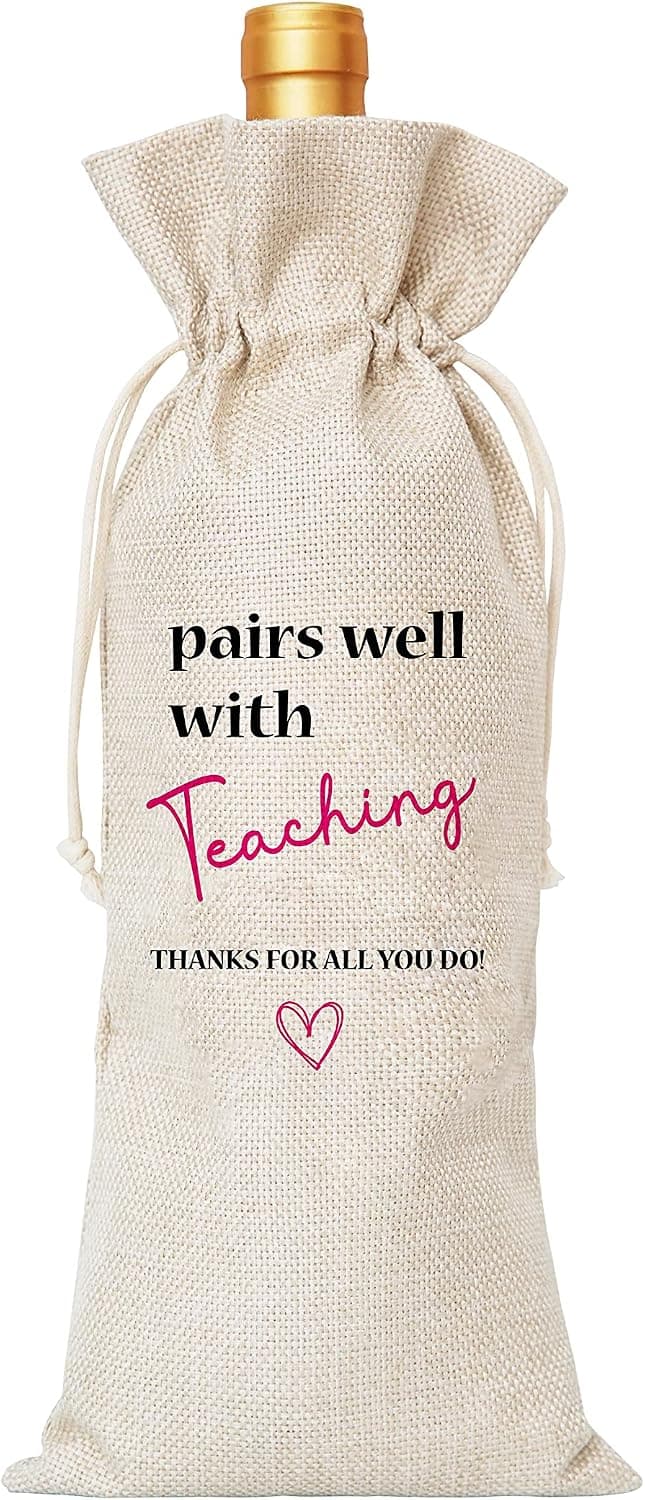 Teacher Wine Bag, Gift for Teachers, Coworkers, Colleagues – 1 Pc(B030)
