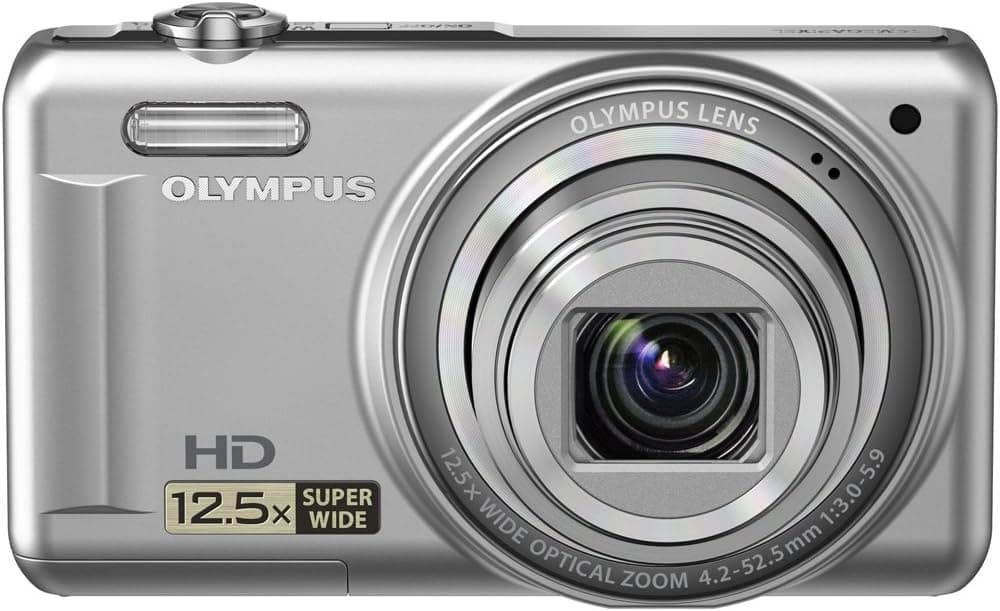 Olympus VR-320 14 MP Digital Camera with 12.5x Optical Zoom and 3" LCD (Silver) (Old Model)