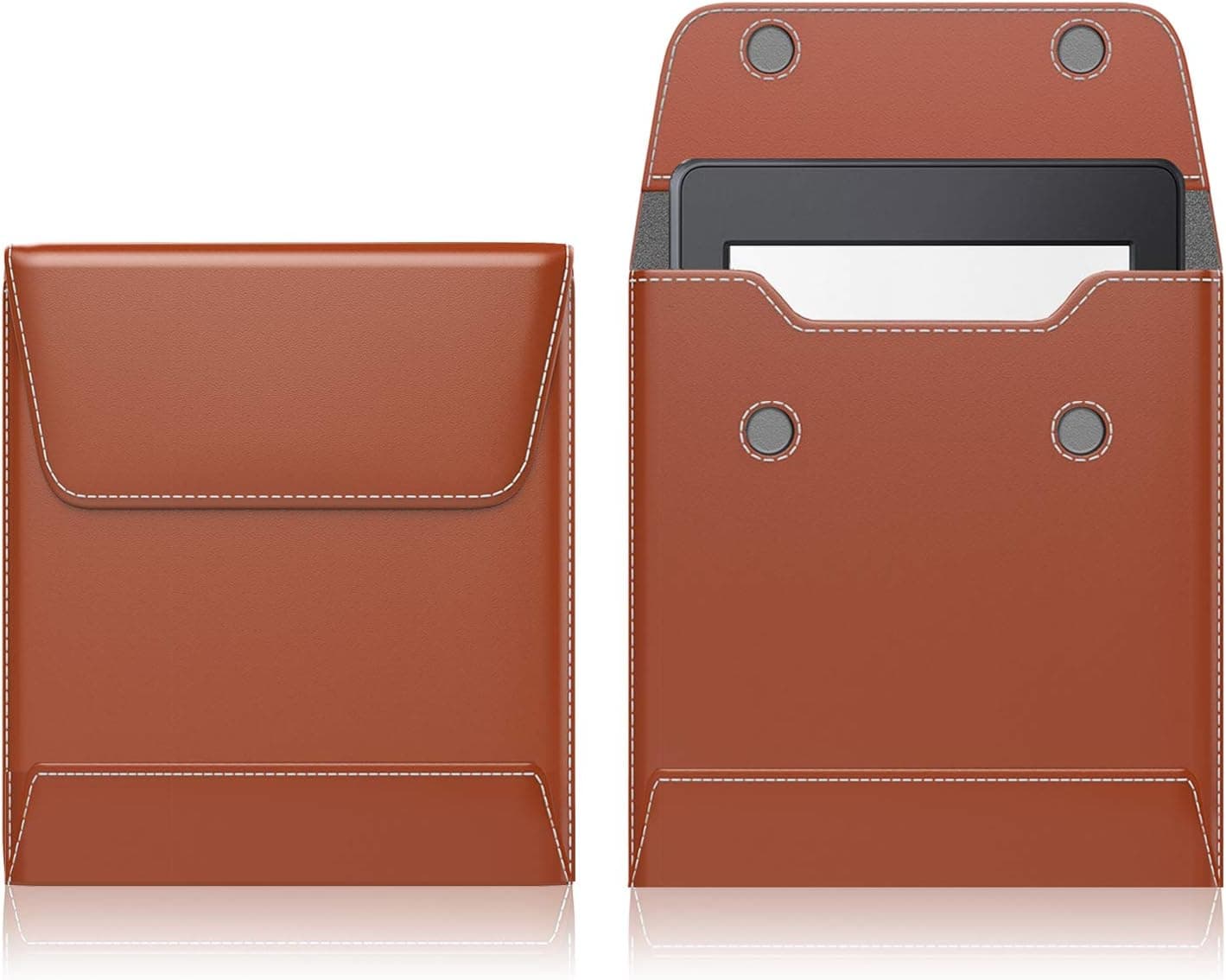 Dadanism 6" Sleeve Case Compatible with All New Kindle 10th Gen 2019/Kindle Paperwhite 2018, PU Leather Pouch Protective Bag Cover Fits Kindle Voyage/Oasis 6"/Kindle 8th Gen E-Reader - Dark Brown
