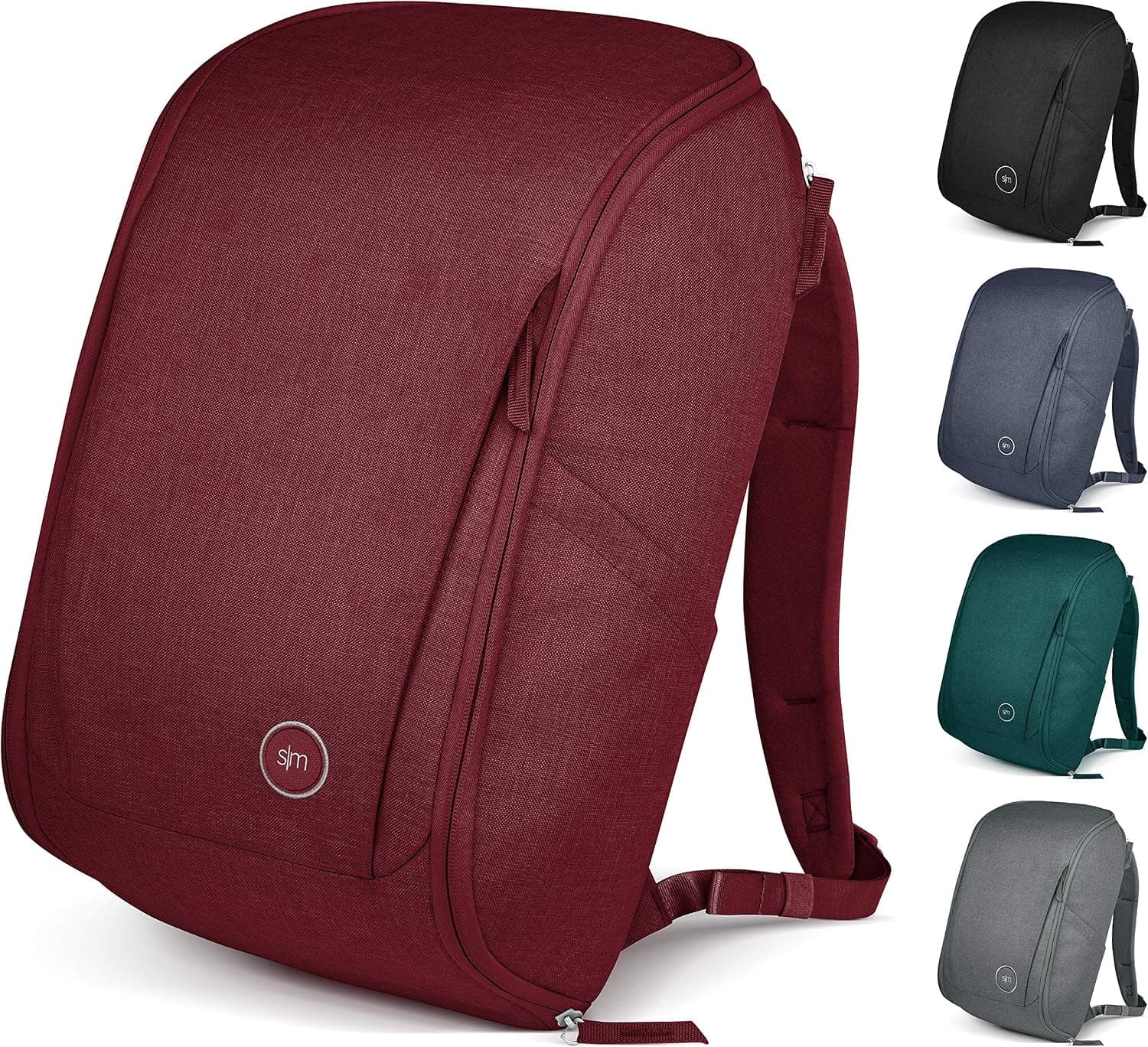 Simple Modern Laptop Compartment Wanderer Travel Backpack, 25 Liter, Cabernet