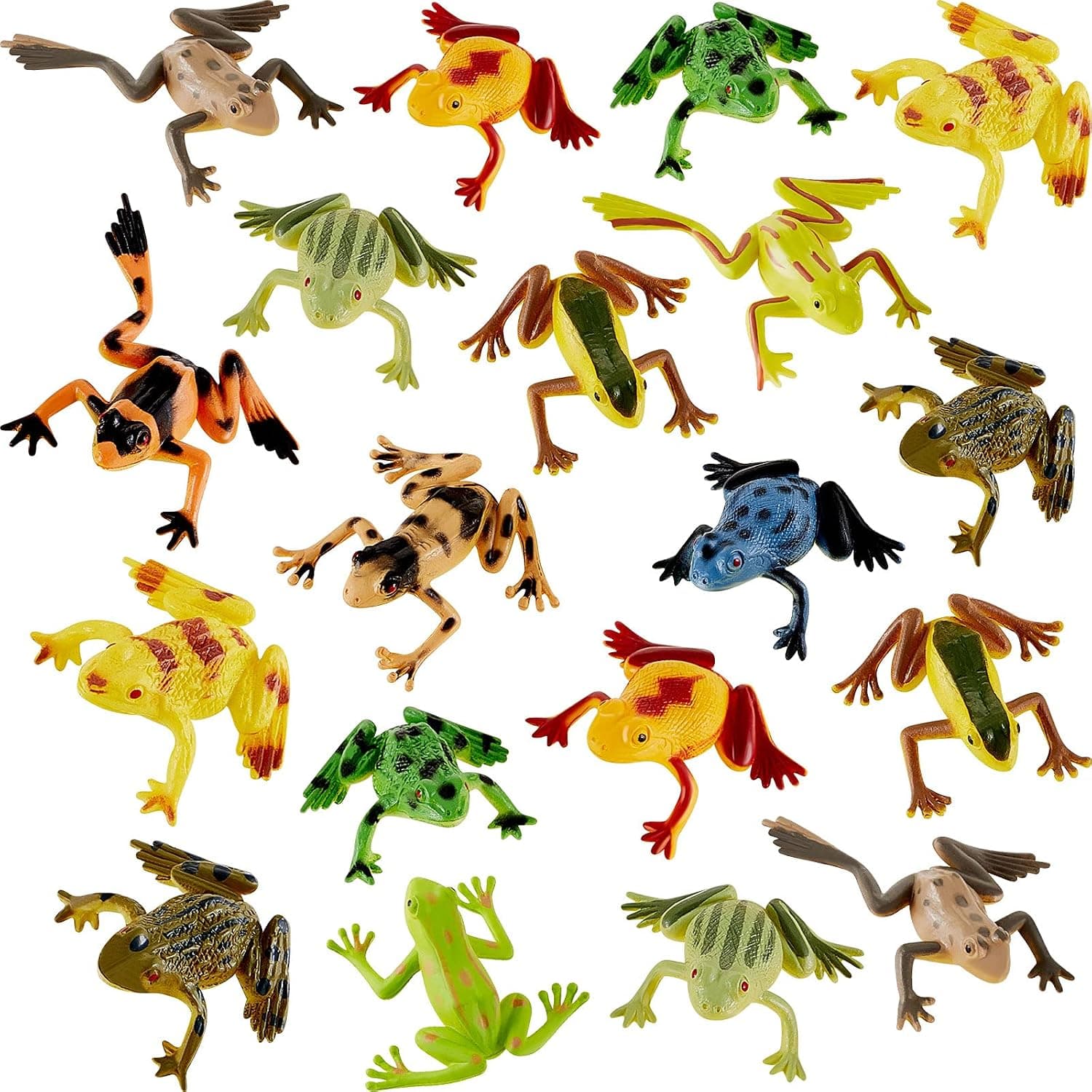 Plastic Frogs Toy Mini Vinyl Realistic Frog Toy Decorations Frogs Fun Rain Forest Character Toys Realistic Frog Figures Lifelike Toy for Crafting Party Supplies Home Decor Game(48 Pieces)