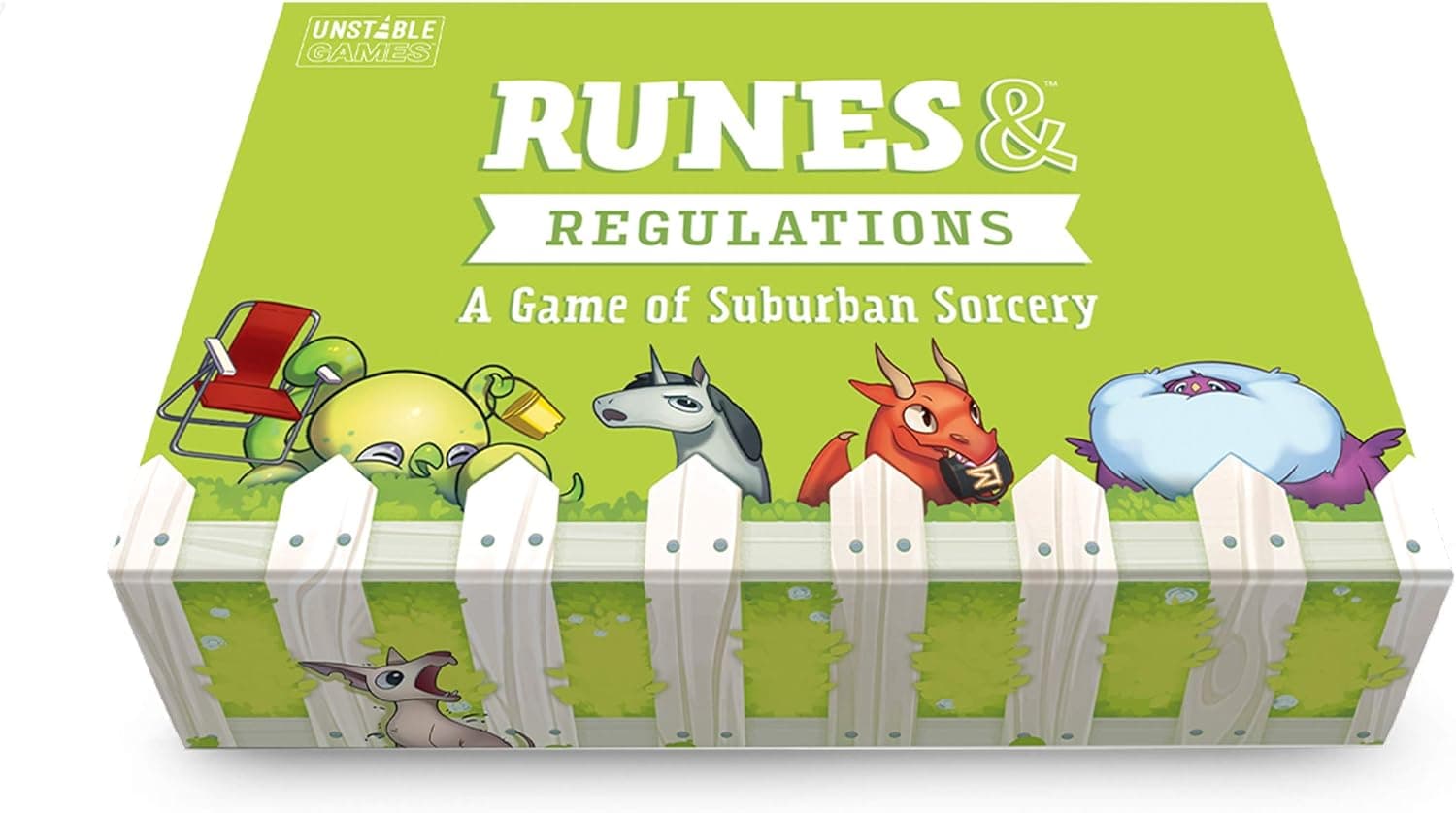 TeeTurtle Runes & Regulations Card Game - from The Creators of Unstable Unicorns - A Strategic Card Game & Party Game for Adults & Teens, Green