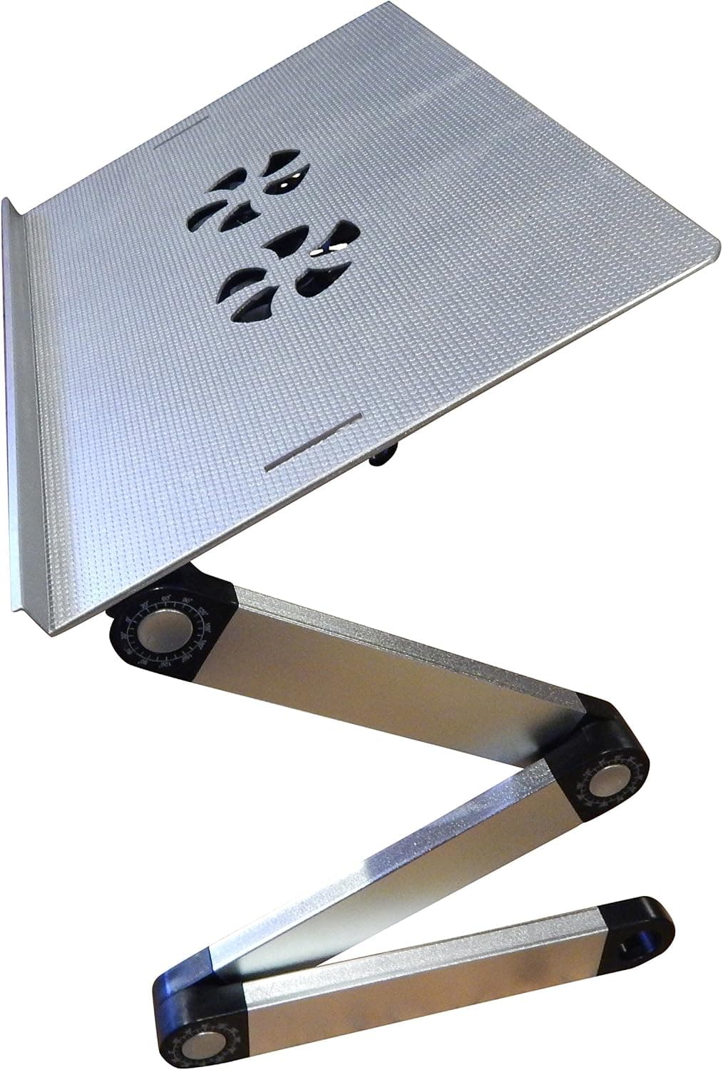 Simplistex (TM) - Adjustable Folding Laptop Computer Stand - USB Fan Cooled - Silver - 2 Year Warranty