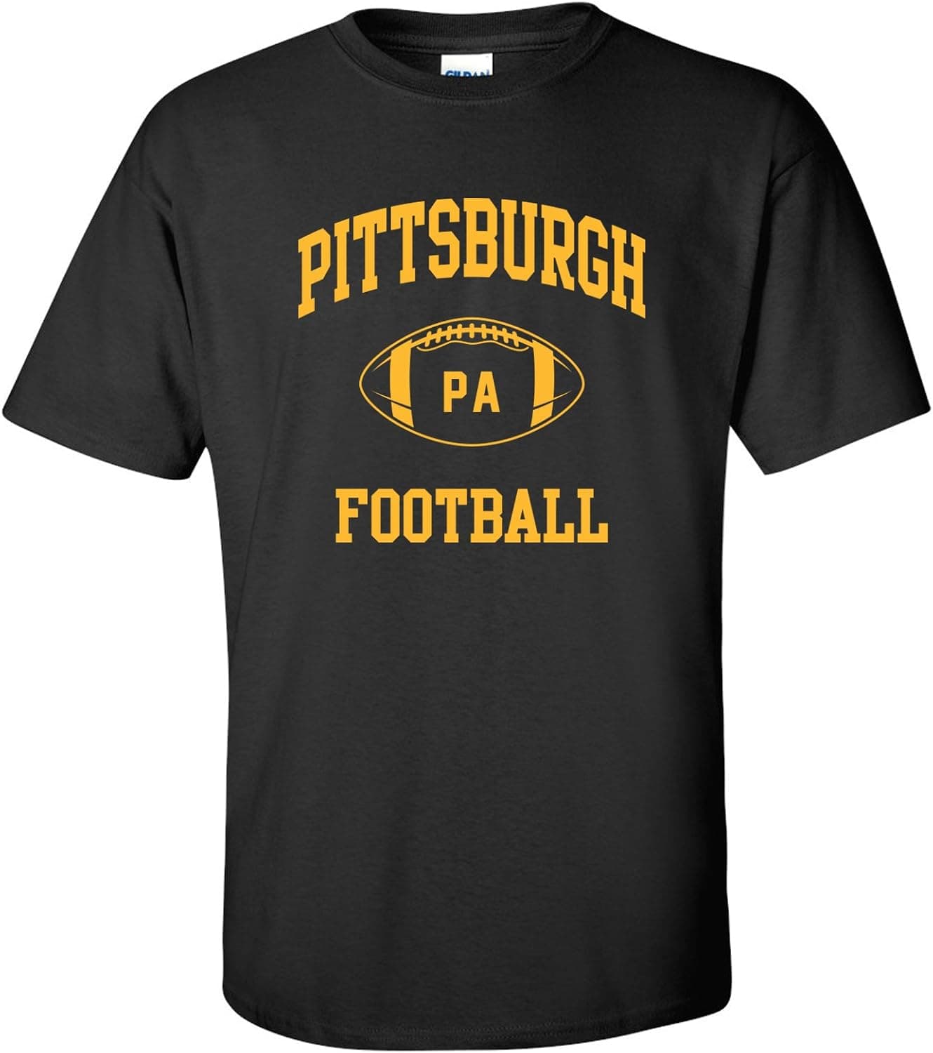 Pittsburgh Classic Football Arch Basic Cotton T-Shirt - X-Large - Black